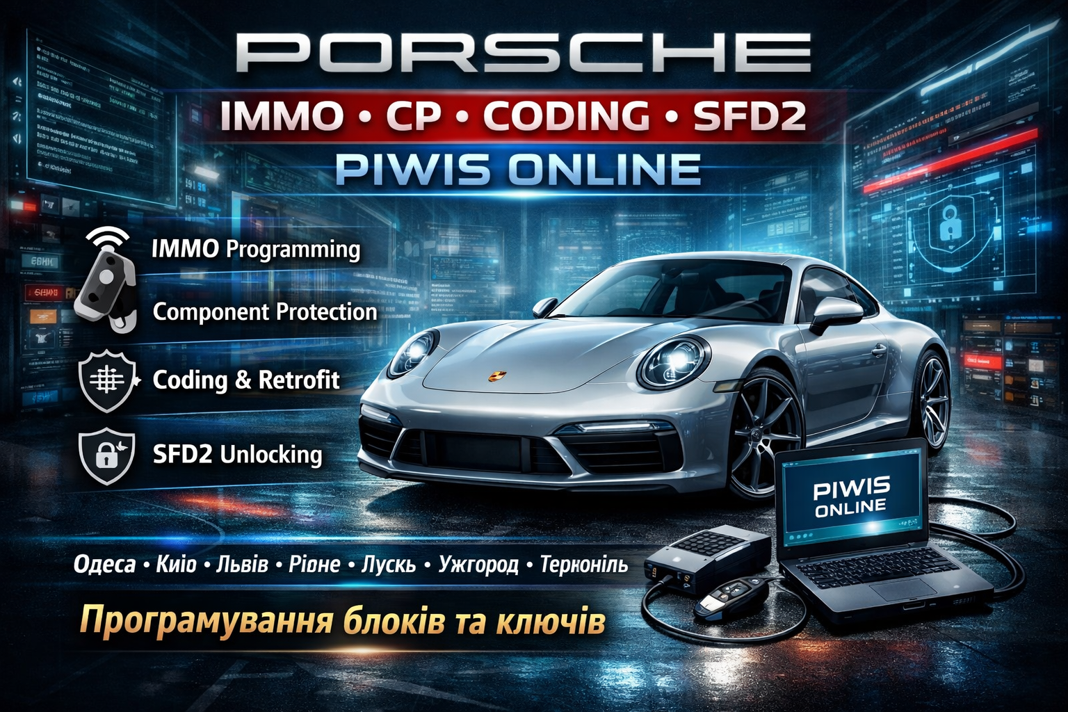 Porshe IMMO, CP, CODING, SFD2- Piwis online - Зображення 2